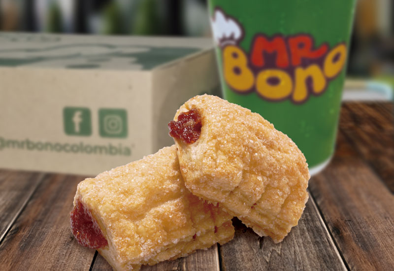 Pastelito Gloria con bebida